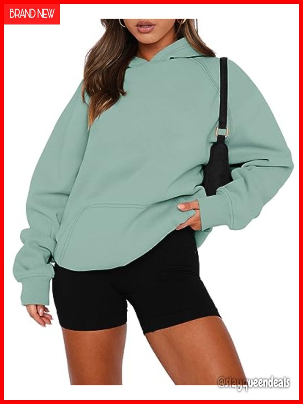 Women Pullover Hoodie Kangaroo Pocket Fleece Cotton Polyester Sweatshirt